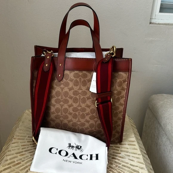 NWT COACH Field Carriage & Signature Coated Canvas Tote - Picture 10 of 11